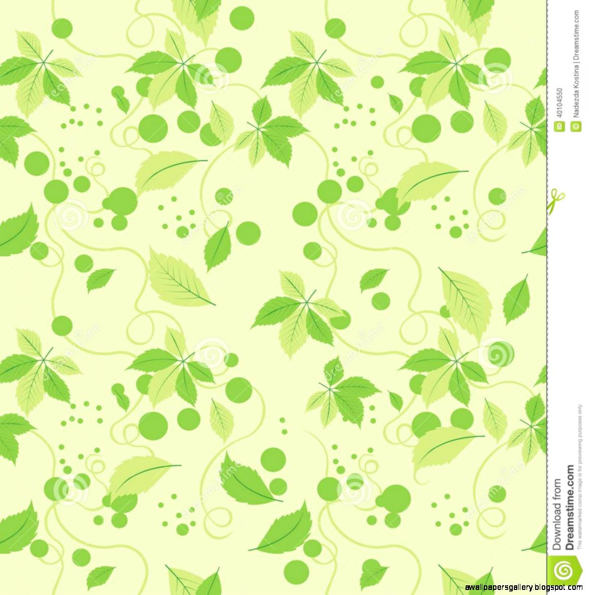 Green Leaf Pattern Wallpaper | Wallpapers Gallery