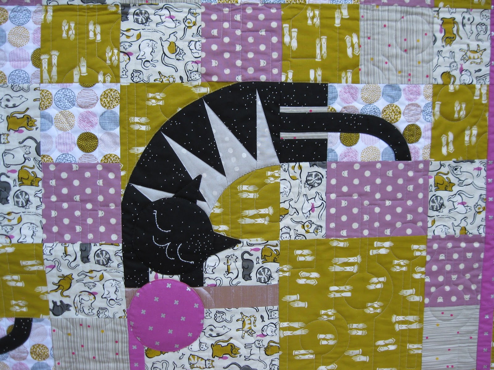 Moonbear Longarm Quilting Cat Lady Quilt