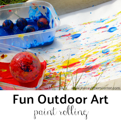 fun outdoor easy slide paint painting idea messy activities outside toddlers preschoolers children rolling summer paper garden nature activity older