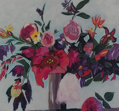 Still Life Floral Painting, Flower Art 