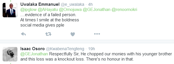 2 Nigerians react after GEJ described Ghanaian president, John Mahama, as a hero for conceding defeat
