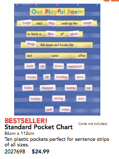 Pocket Chart Easel