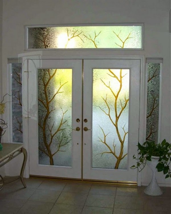 Fantastic modern decorative glass doors