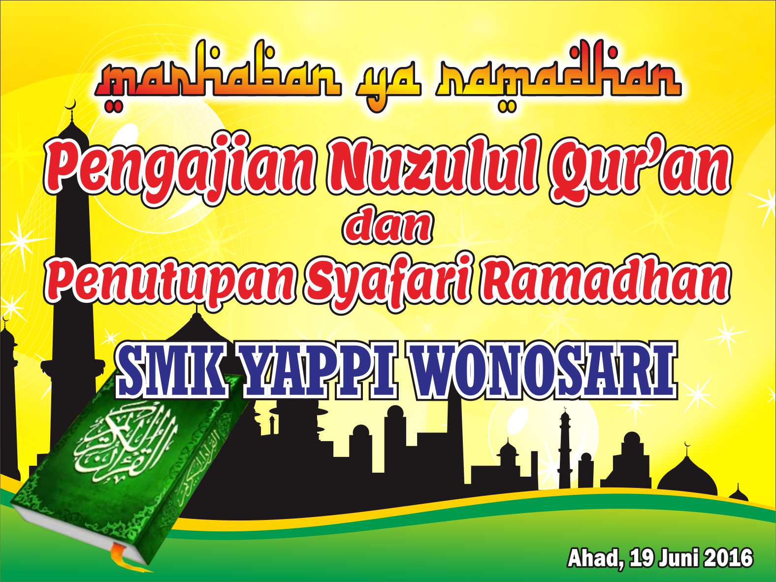 Desain Spanduk Nuzulul Quran Vektor Cdr PandaSoft