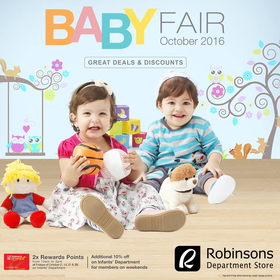 Manila Shopper Robinsons Department Stores Baby Fair Oct 2016