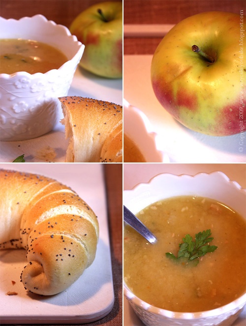 sycąca zupa z białej fasolki i jabłek