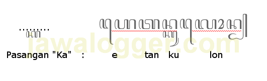 aksara pasangan ka dalam penulisan jawa