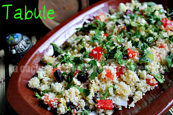 Receta de tabulé, paso a paso y con fotografías