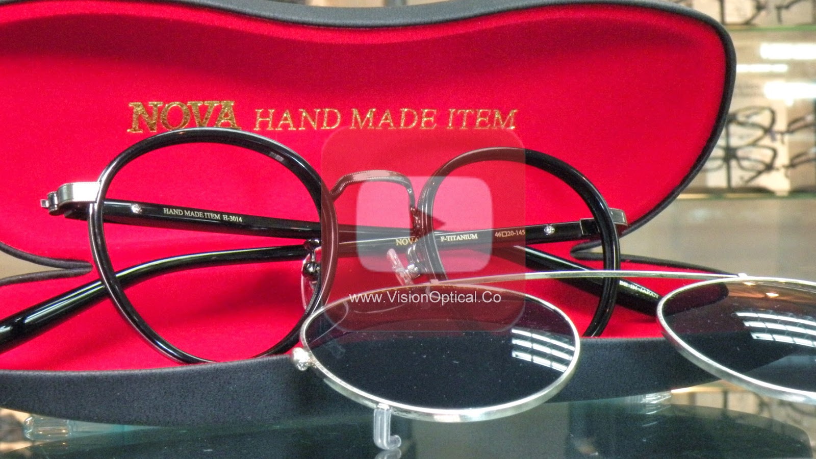 Nova Handmade Item復刻中金眼鏡框Clip on太陽眼鏡 