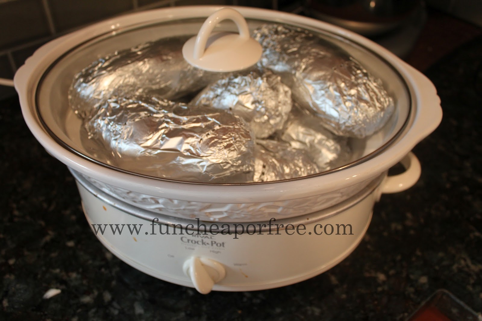 Baked Potato Bar Crock Pot Baked Potatoes Fun Cheap Or Free