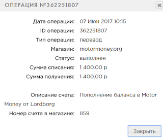 Мой вклад motormoney mmgp