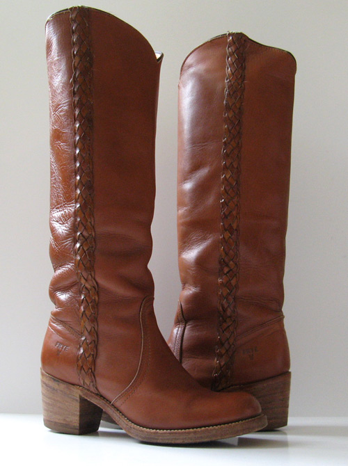 FRYE TALL BROWN BOOTS COWBOY BOOTS WOMENS SIZE 6