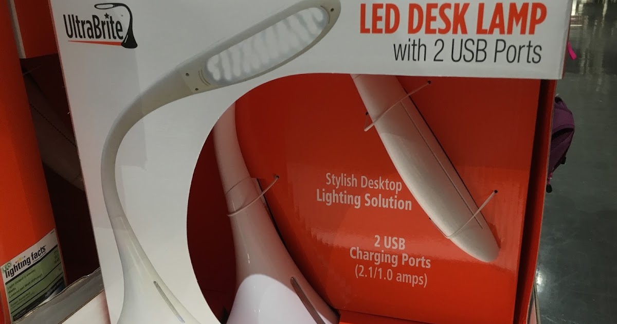 Ultrabrite Led Desk Lamp Model Sl9067 2 With 2 Usb Ports