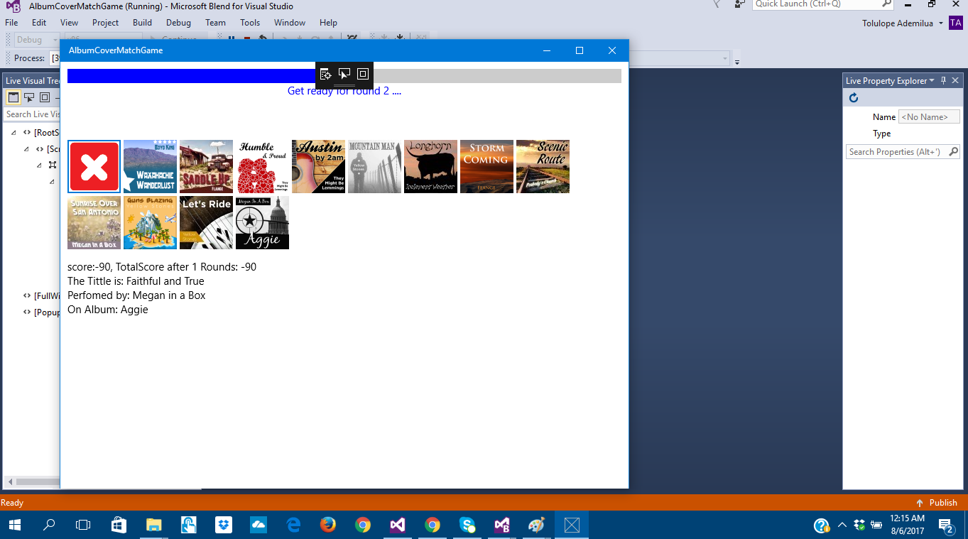 Maxybyte Technologies How to create album matching Game with XAML