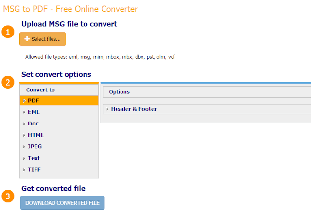 free convert .MSG files into PDF format online free convert .MSG files into PDF format online