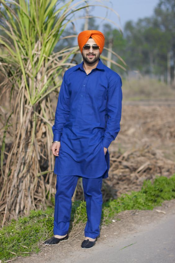 Punjabi Latest Mukatsari Style Kurta Pajama For Boys I 