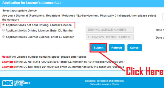 how to apply for new driving licence online
