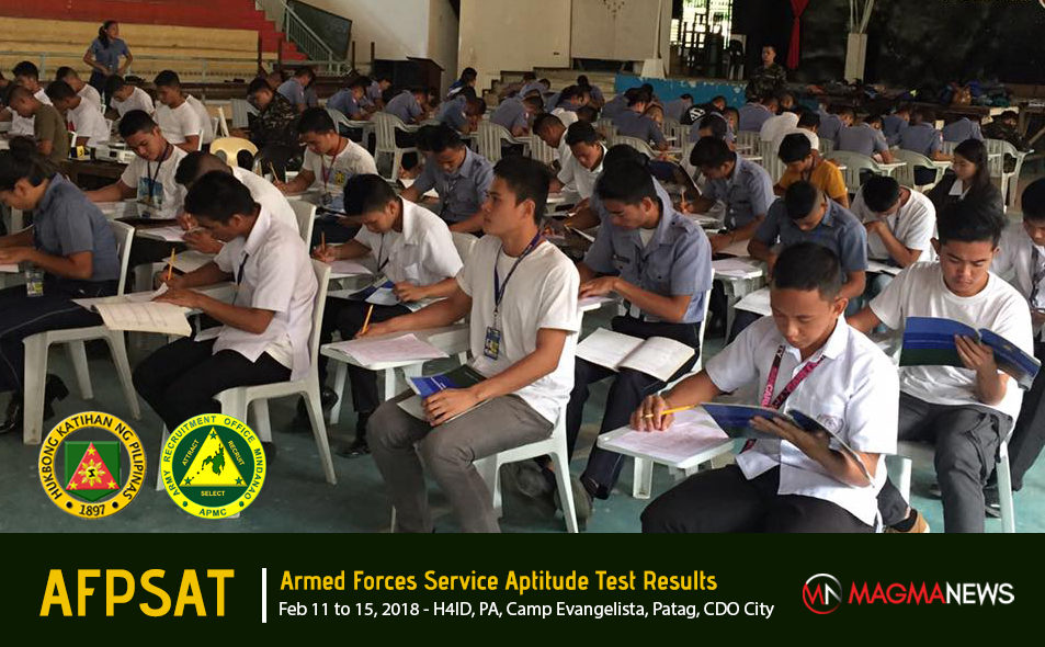 AFPSAT Results Feb 11 to 15 Cagayan De Oro AROMIN Exam News