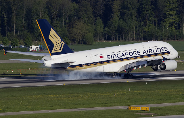 singapore a380 zurich airport