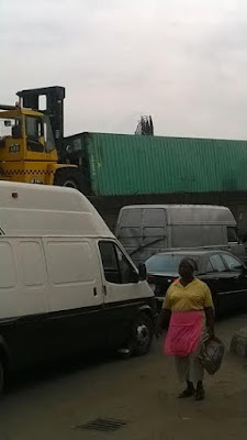 2 Photos: Another container falls on Ojuelegba bridge