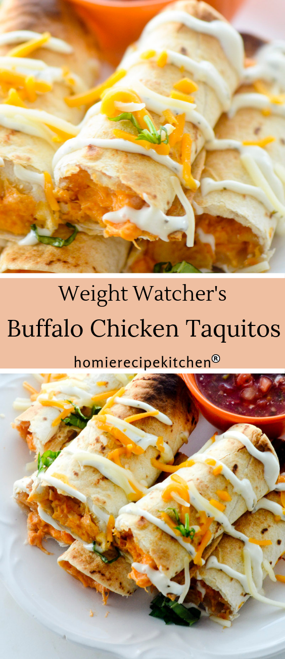 BAKED BUFFFALO CHICKEN TAQUITOS