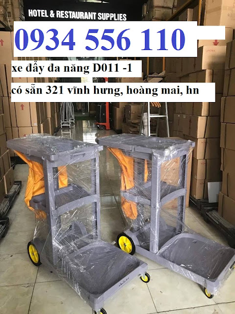 Xe đẩy dọn vệ sinh 3 tầng bằng nhựa Xe đẩy dọn vệ sinh 3 tầng bằng nhựa
