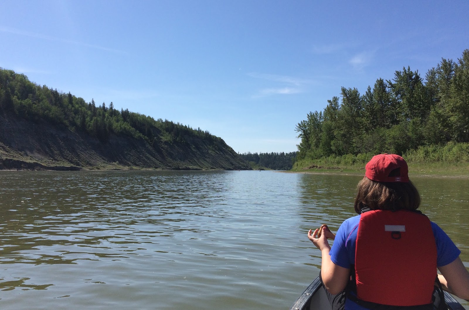 Paddling Near Edmonton, Alberta, Canada North Saskatchewan River