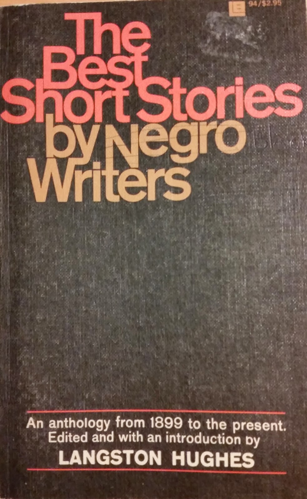 Book Cover: The Best Short Stories by Negro Writers by Langston Hughes