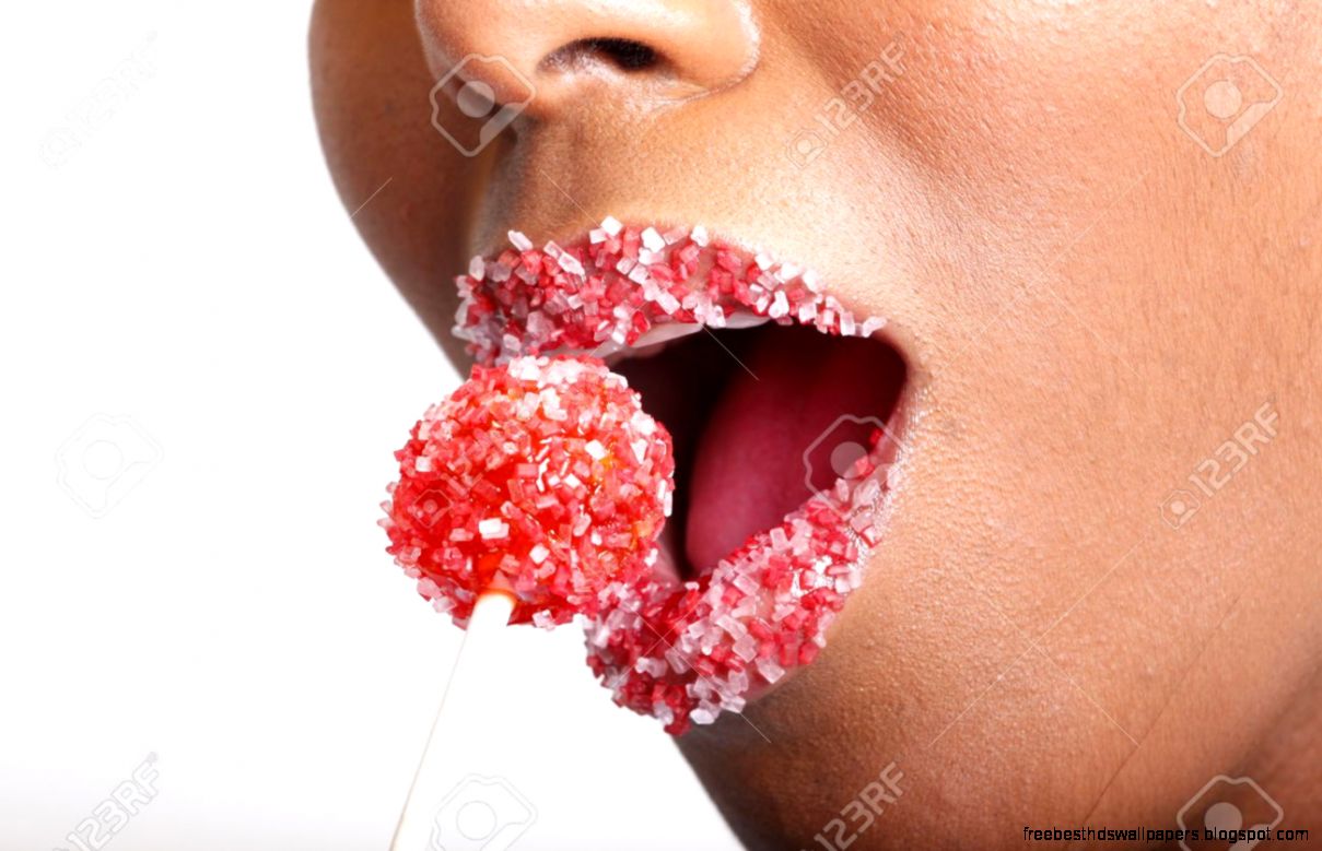 Sugar Lips And Lollipop Stock Photo Picture And Royalty Free
