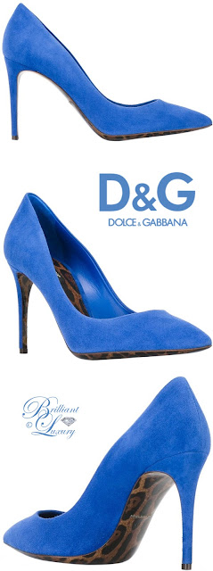 ♦Dolce & Gabbana blue suede Belucci pumps #pantone #shoes #blue #brilliantluxury