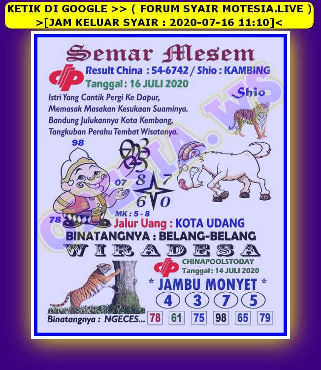 1 New Message Kode Syair Sydney 16 Juli 2020 Forum Syair Togel Hongkong Singapura Sydney