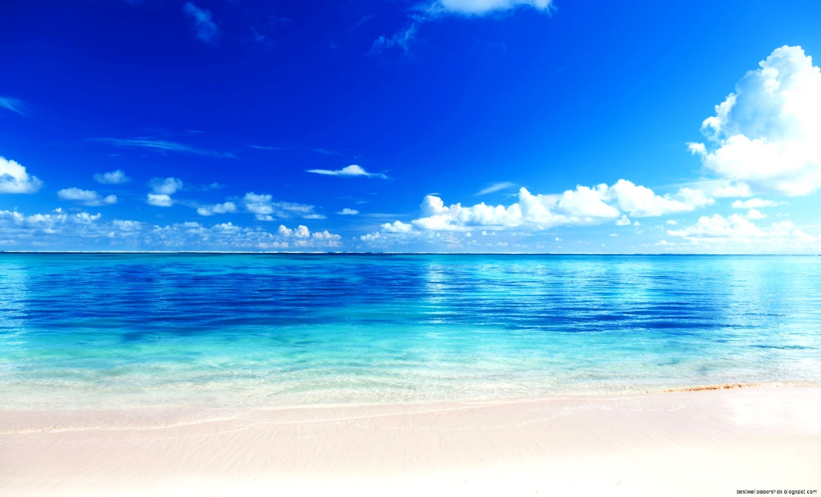 Blue Water Beach Desktop Wallpaper