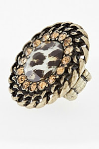 Leopard print ring