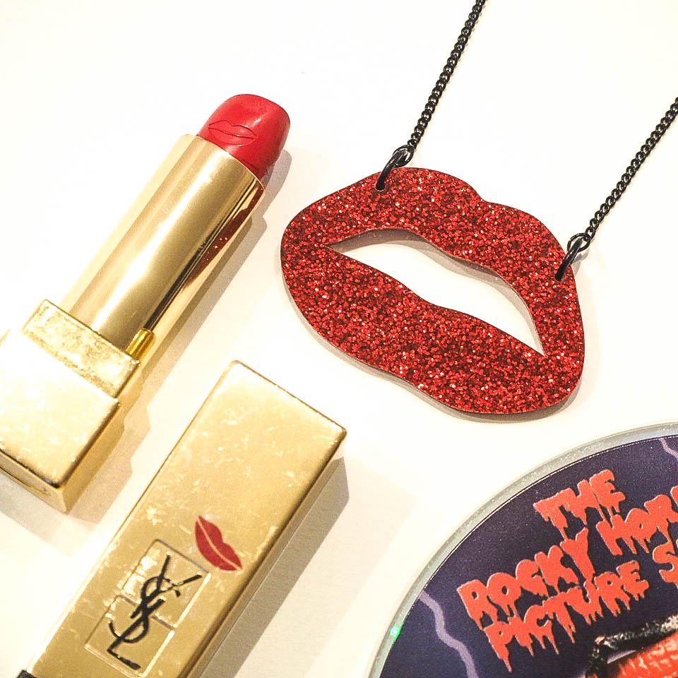 Red lipstick necklace from Tatty Devine