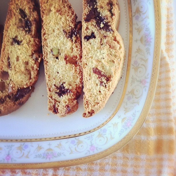 kayla marie's kitchen Fig, Pistachio & Dark Chocolate biscotti