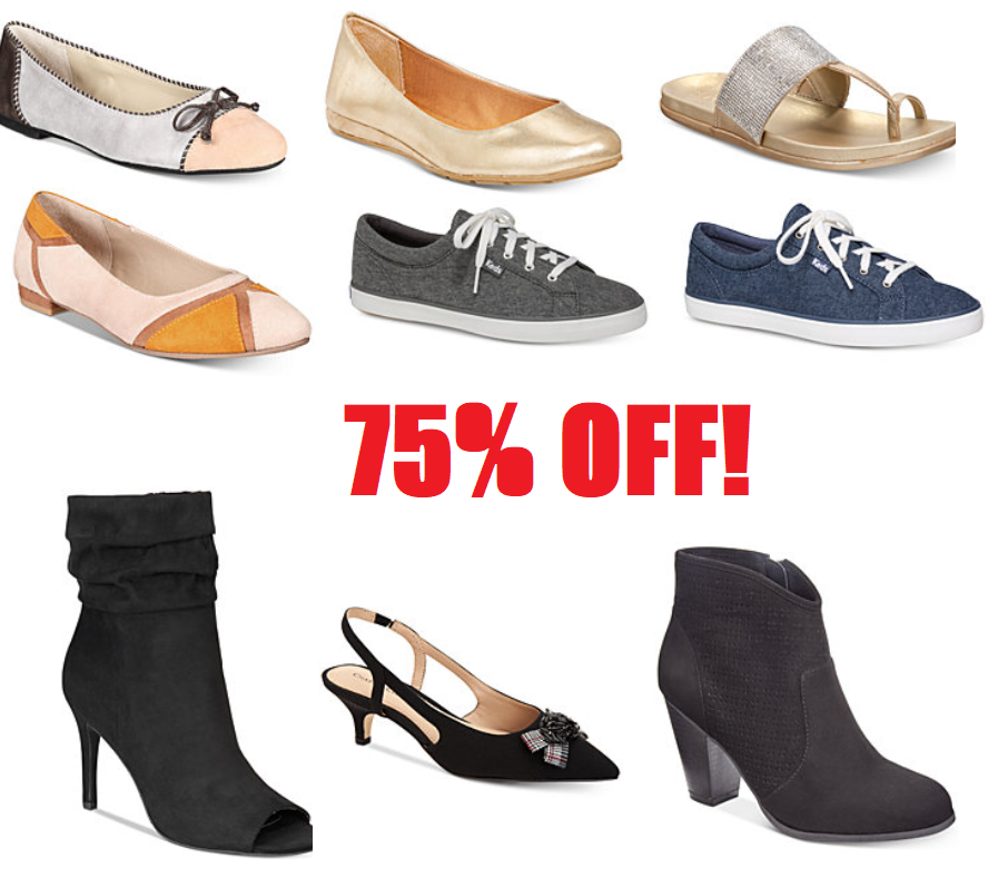 75% Off Macy&#39;s Women&#39;s Shoes Flash Sale: Ballet Flats $11 (Reg $45), Booties $17 (Reg $69) and ...