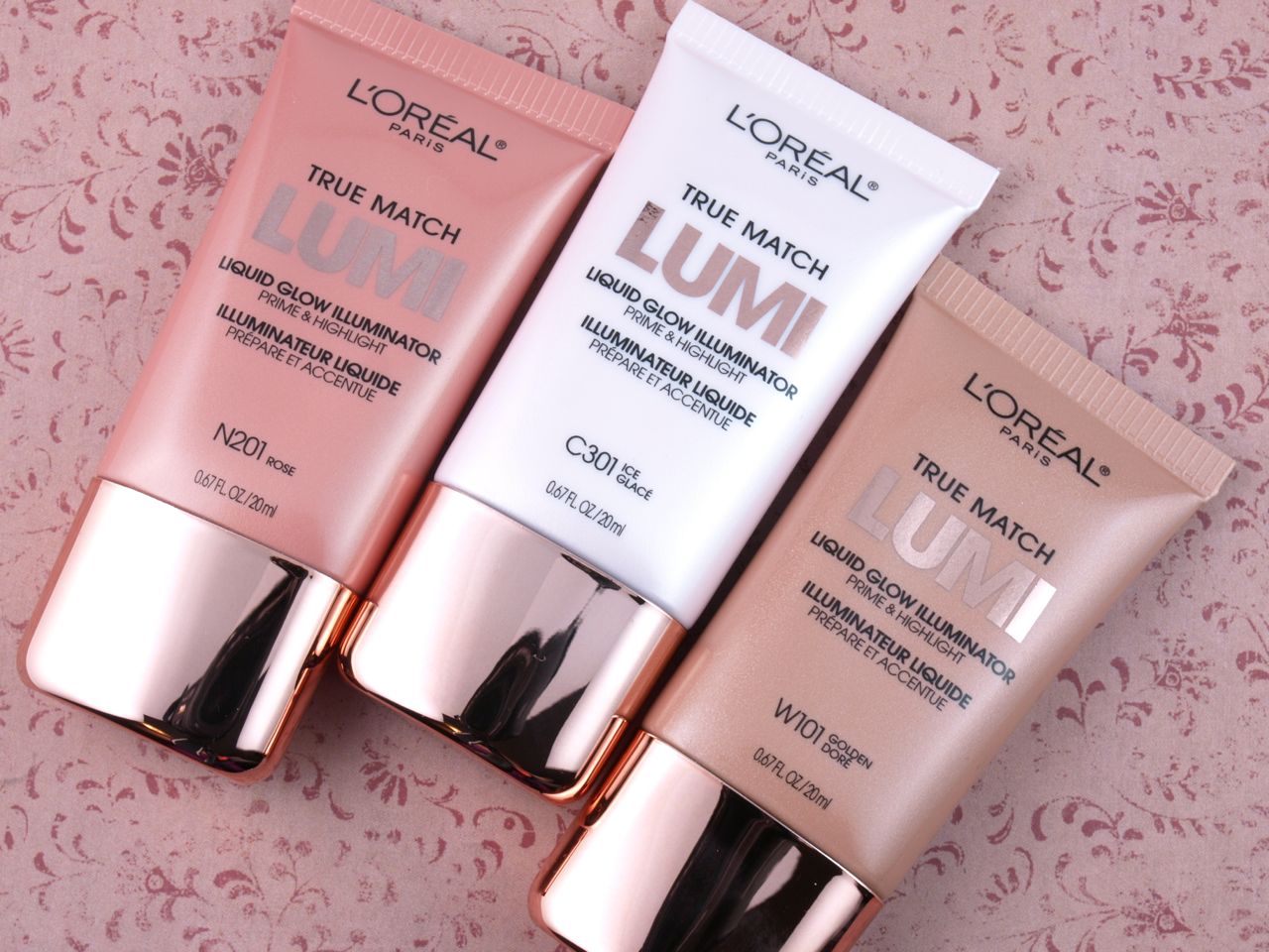 L'Oreal True Match Lumi Liquid Glow Illuminator Prime & Highlight: Review Swatches | The Happy Sloths: Beauty, Makeup, and Skincare Blog with Reviews and Swatches