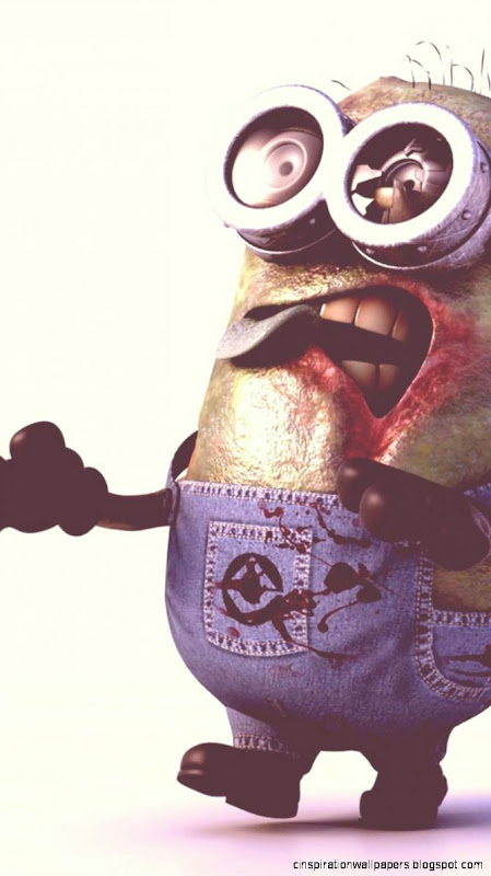 2014 Halloween creepy zombie minion iphone 6 wallpaper from