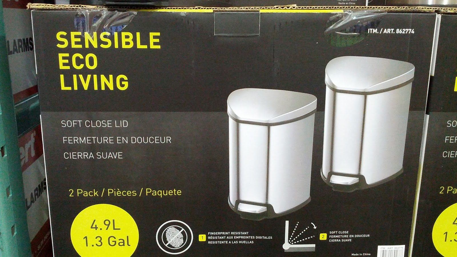 Sensible Eco Living Stainless Steel Fingerprint-resistant 4.9L Trash