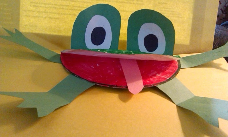 frog puppet pattern birthday party activity