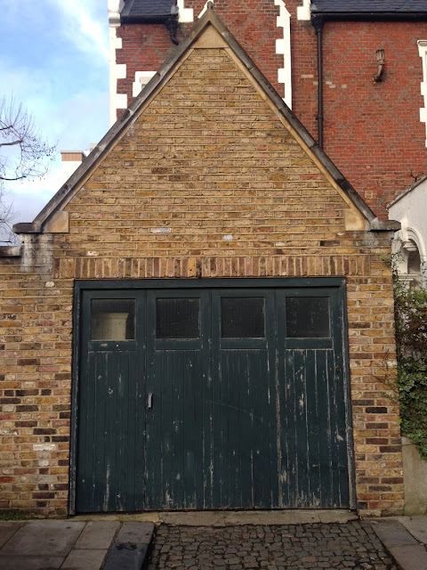 Wooden garage doors, Quensdale Road, London W11