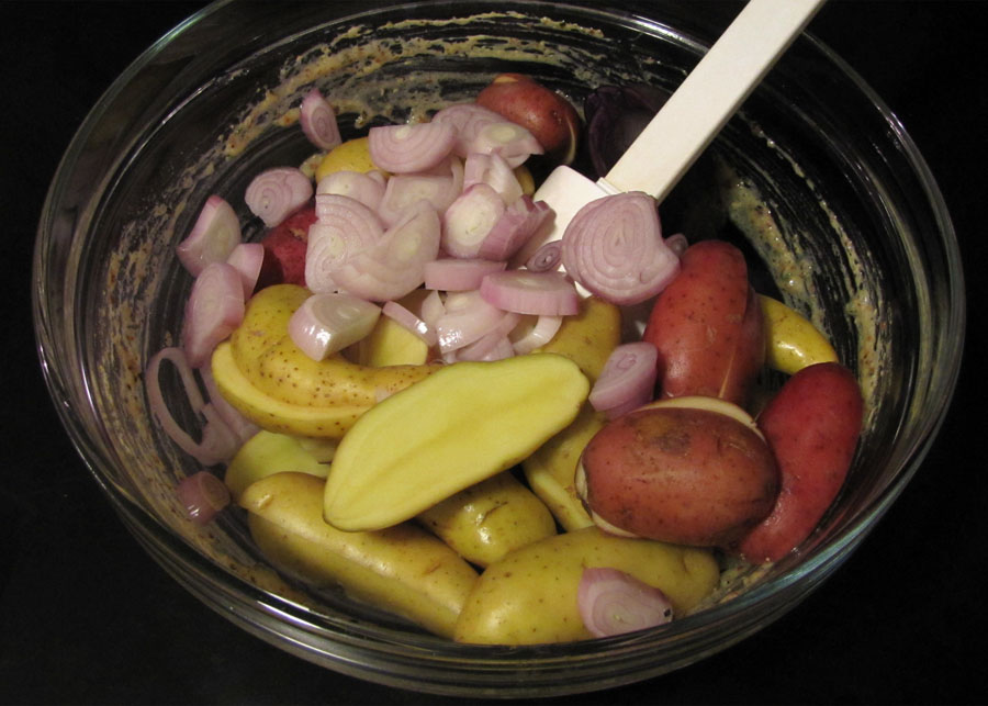 Smells Like Food in Here Roasted Baby Potatoes with Caramelized Shallots