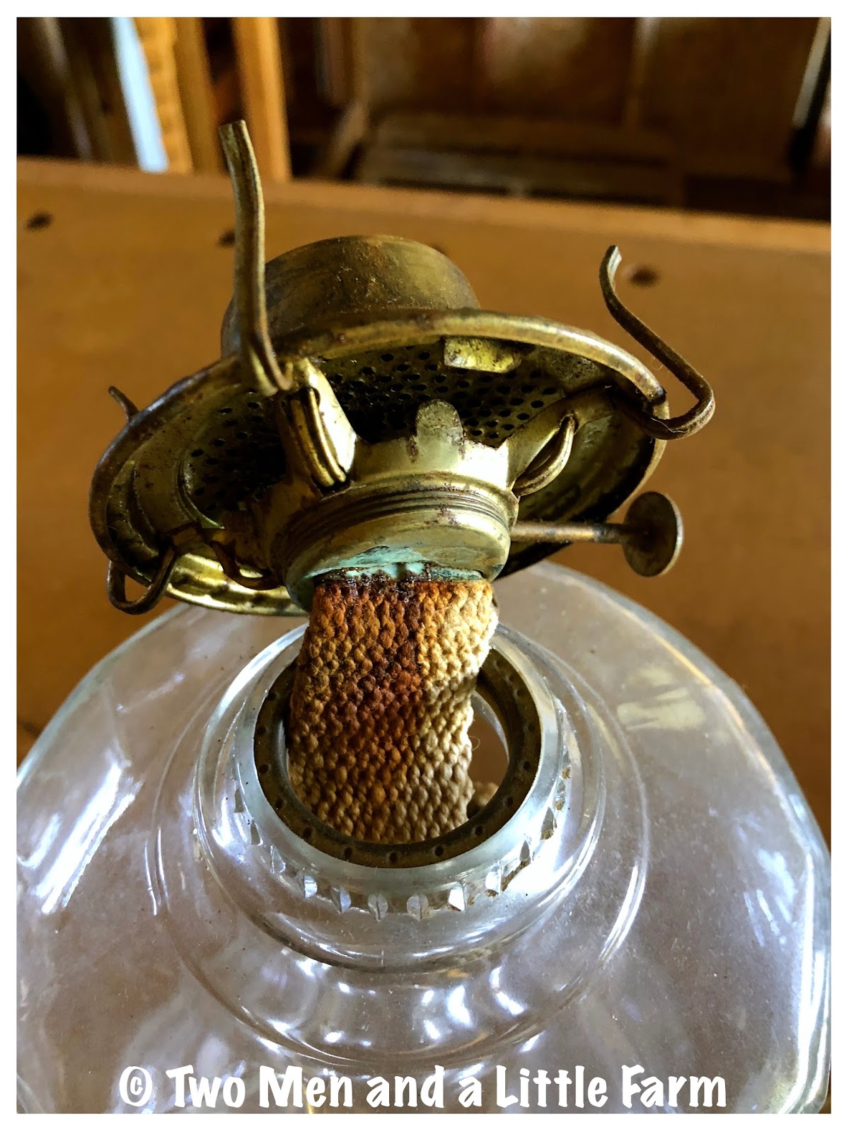 Two Men and a Little Farm VINTAGE OIL LAMPS