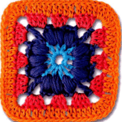 Motivo cuadrado a Crochet Motivo cuadrado a Crochet