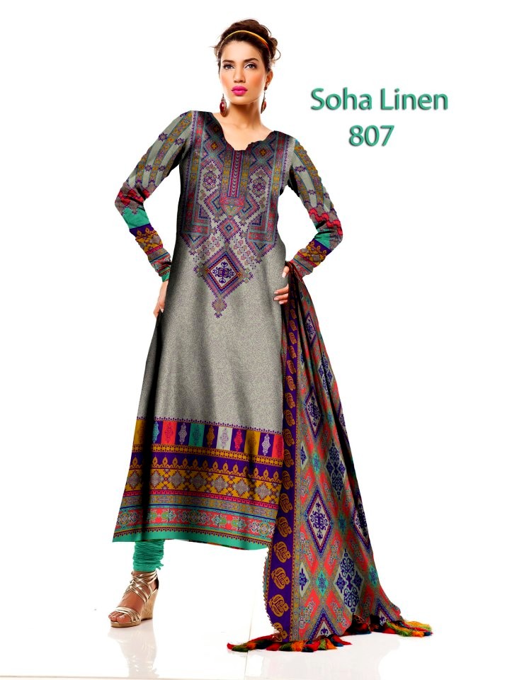 Sooha Linen Winter Collection 201213 By Al Hamra Fabrics New