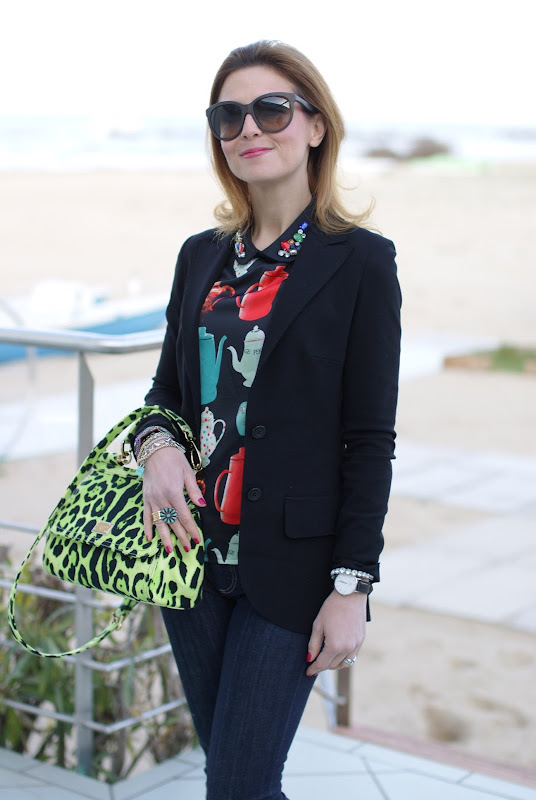 Standout blouse and a small Miss Sicily bag | Fashion and Cookies ...