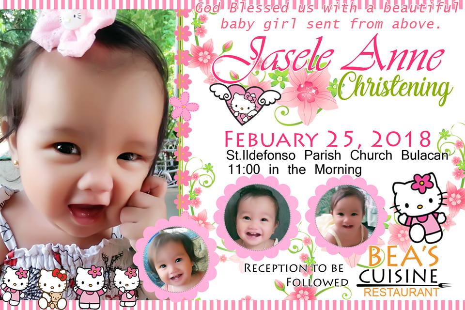 hello kitty invitation sample