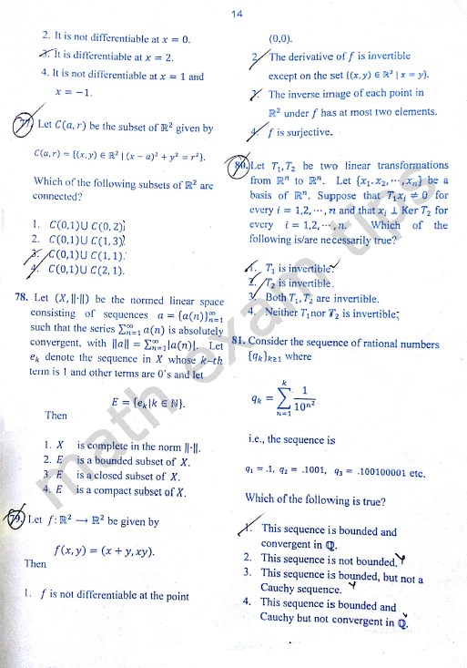 CSIR NET MATHEMATICS DEC 2013 QUESTION PAPER MATHEMATICS EXAM TIPS