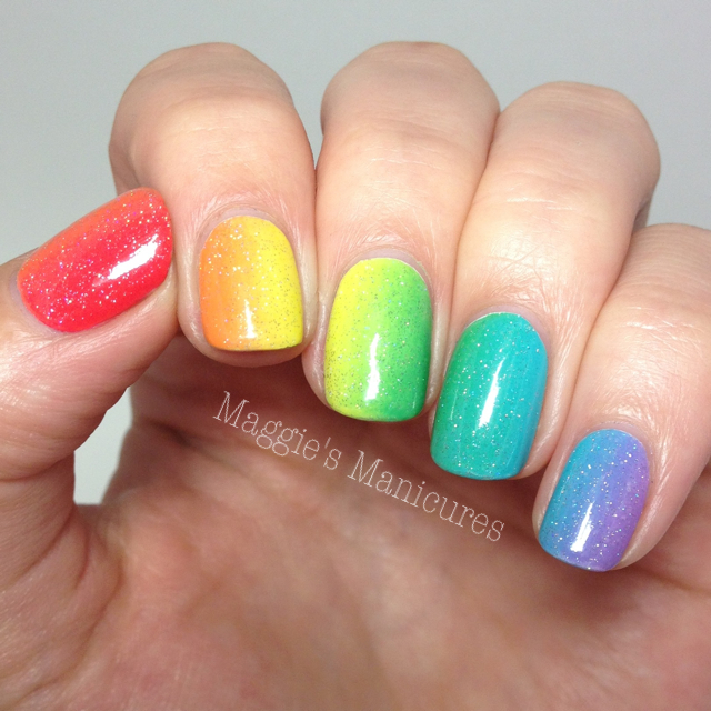 Maggie's Manicures: Rainbow Gradient Manicure