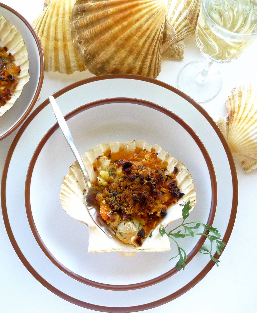 MY KITCHEN IN SPAIN SCALLOPS FOR THE PILGRIM SHELLS